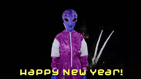 Alien Happy New Year GIF
