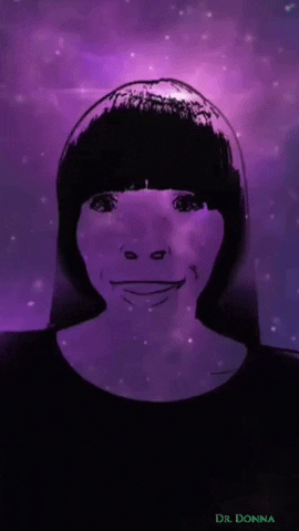 Alien On Cool Galaxy GIF