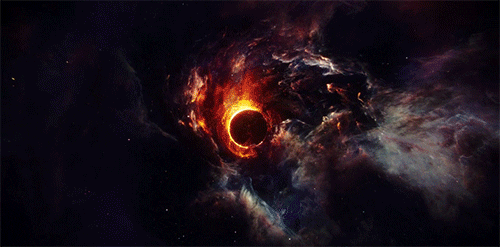 Alien Space Reflecting In Klingon Eyes GIF