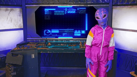 Alien Welcomes Happy July GIF