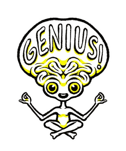 Alien With Genius Text