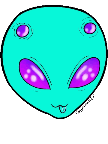 Alien with Purple Eyes