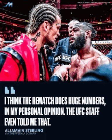 Alijamain Sterling Rematch Huge Numbers