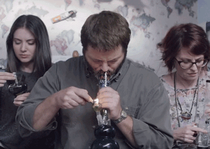 Alison Brie Smoking Weed GIF