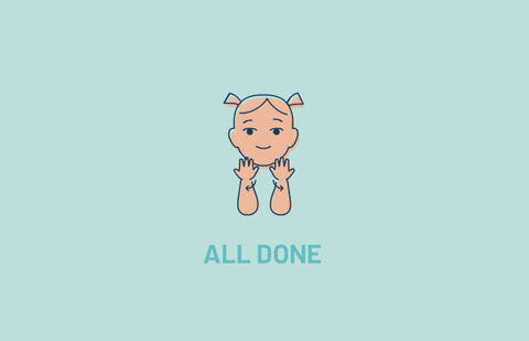 All Done Animated Little Girl GIF