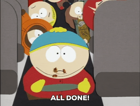 All Done South Park Eric Cartman Thumbs Up GIF