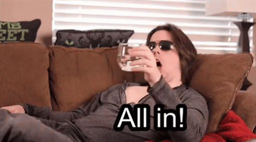 Man Chilling And Drinking All In GIF