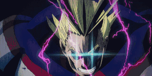 All Might Scream Power GIF