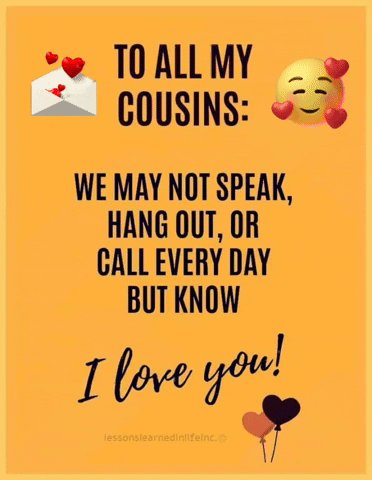 All My Love Happy Cousins Day GIF
