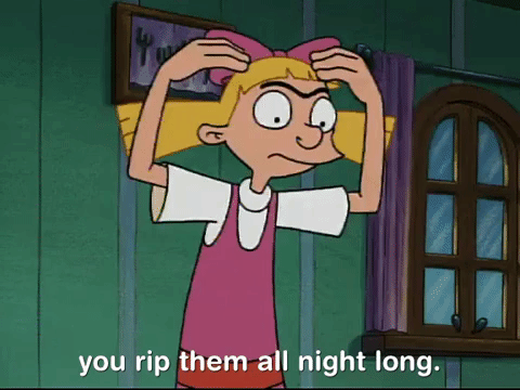 All Night Long Helga Pataki Hey Arnold GIF