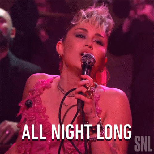 All Night Long Miley Cyrus Singing GIF