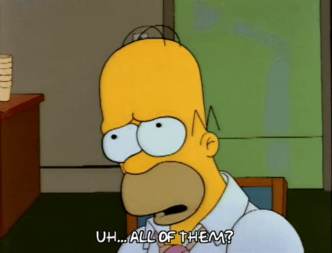 All Of Them Confused Homer Simpson GIF