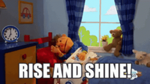 All Rise And Shine Puppet GIF
