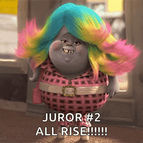 All Rise Trolls Colorful Hair GIF