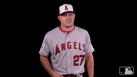 All Star Mike Trout Brush Off GIF