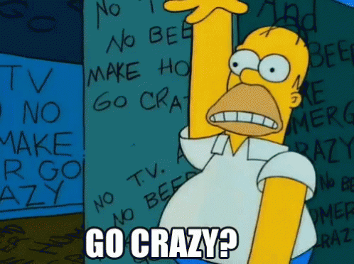 All Work And No Play Makes Homer Crazy GIF