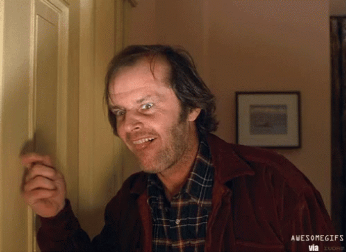 All Work And No Play Crazy Weird Guy GIF