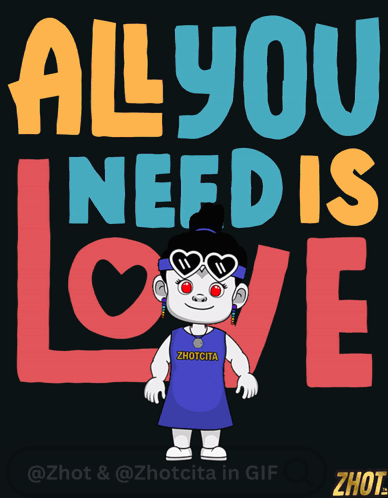 All You Need Is Love Cartoon Poster