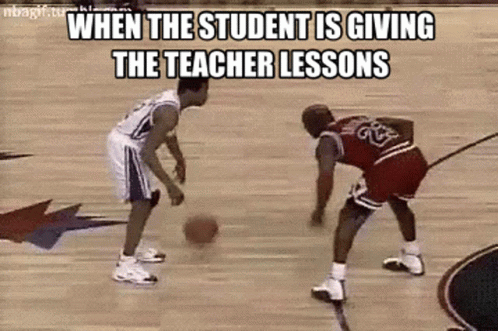 Allen Iverson Crosses Over Michael Jordan GIF