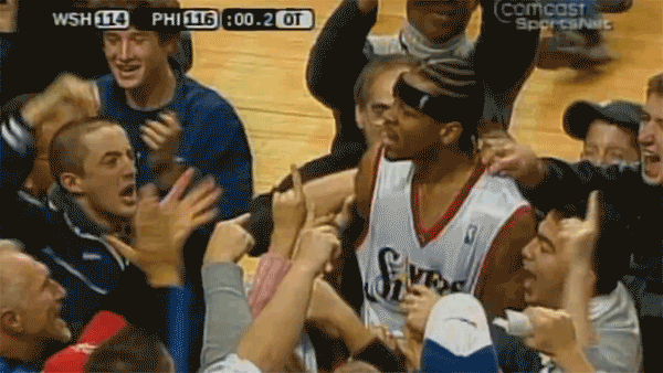 Allen Iverson Practice Shouting GIF
