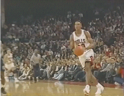 Alley Oop Assist Dunk Scottie Pipen GIF