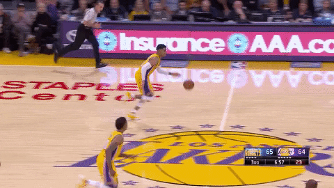 Alley Oop Los Angeles Lakers Basketball GIF