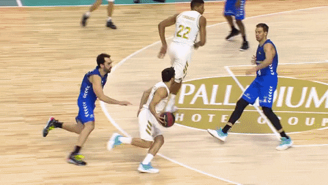 Alley Oop Real Madrid Basketball GIF