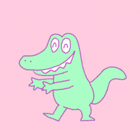 Cute Little Alligator Dancing GIF