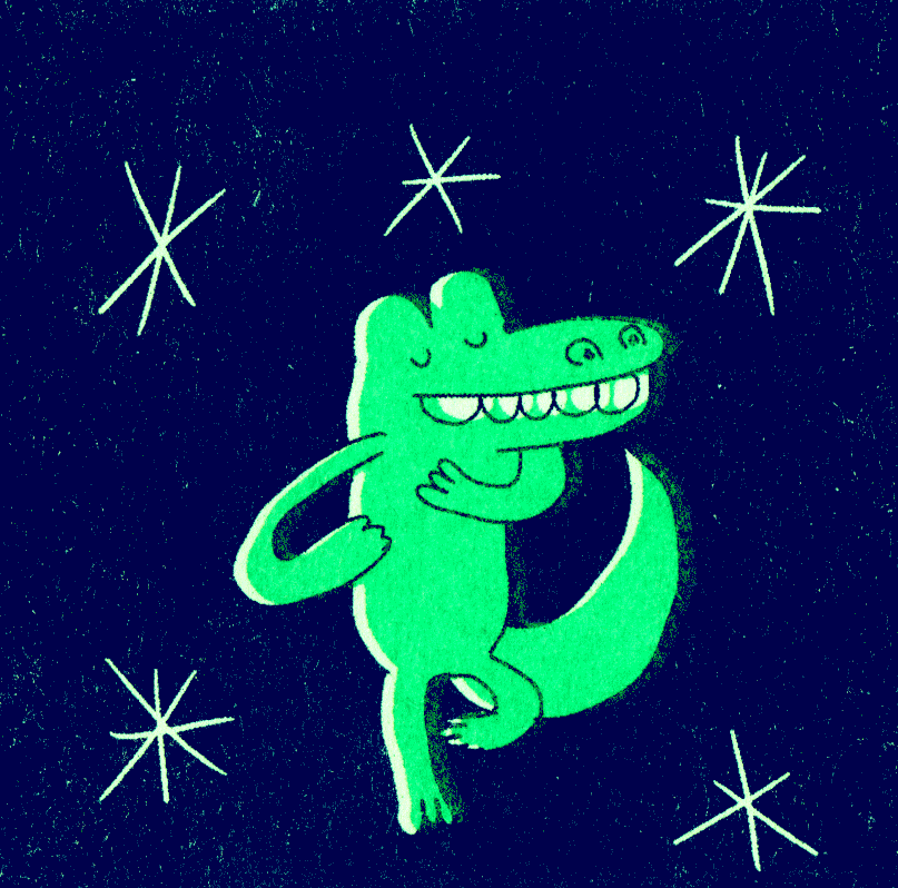 Elegant Alligator Ballet Dancing GIF