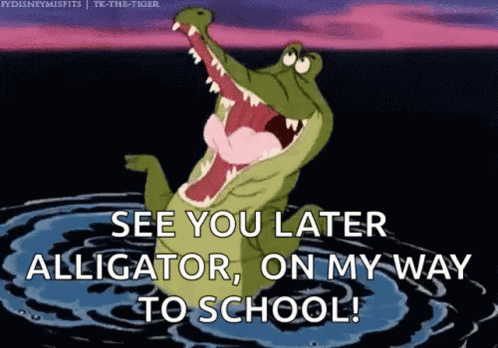 Alligator Saying See You Later