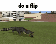 Alligator The Isle Gmod Doing A Flip GIF