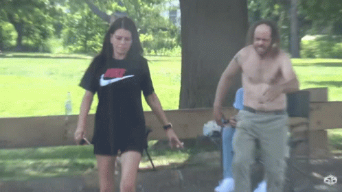 Almost Bald Ed Bassmaster Following Girl GIF
