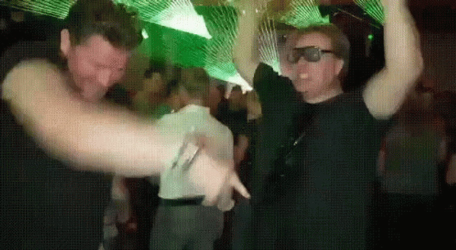 Almost Old People In The Bar Party Hard GIF
