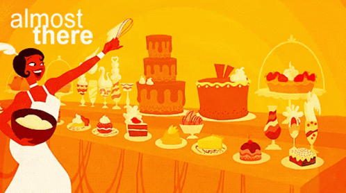 Almost There Happy Tiana Tossing Decors GIF