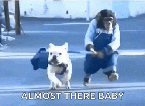 Almost There Pup And Monkey Running GIF