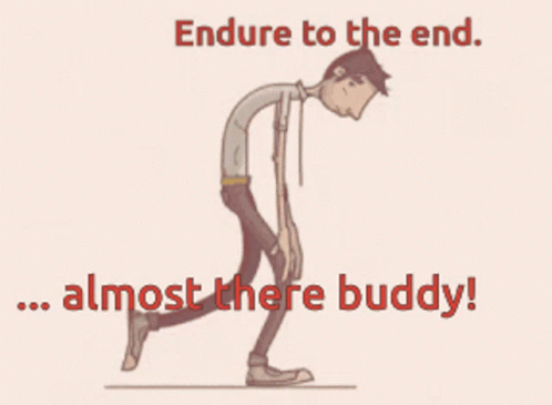 Almost There Slouch Defeated Man Cartoon GIF