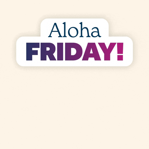 Aloha Friday Beach Umbrella GIF
