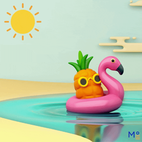 Aloha Friday Flamingo Floatie GIF