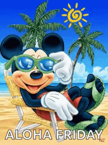 Aloha Friday Mickey Mouse GIF
