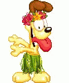 Aloha Friday Odie Dancing Hula GIF