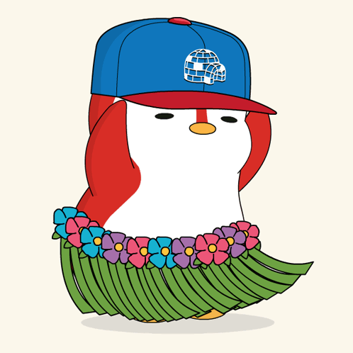 Aloha Friday Red Penguin Dance GIF