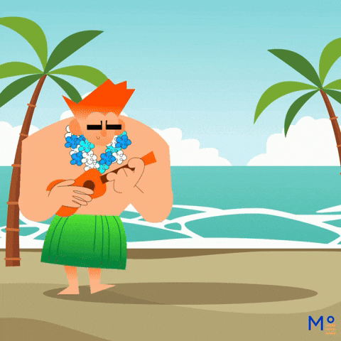 Aloha Friday Strumming Ukulele GIF