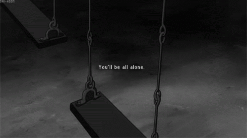 Alone Sad Swing Black White GIF