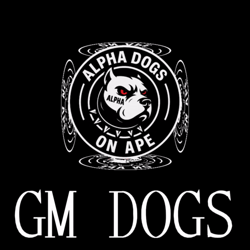 Alpha Dogs Logo On Black Background GIF