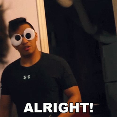 Alright Man In Weird Eyes GIF