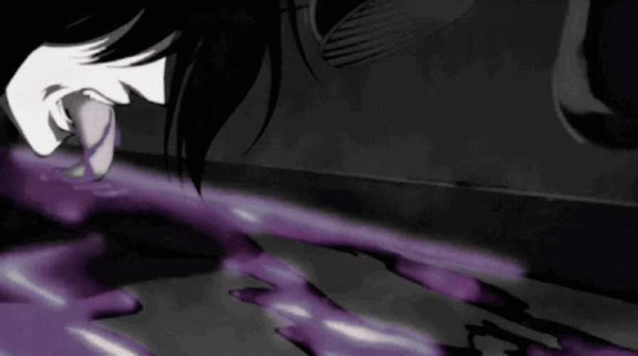 Alucard Hellsing Licking Blood GIF