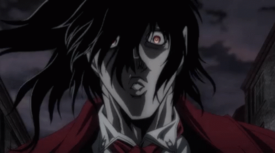 Alucard Hellsing Suprised GIF