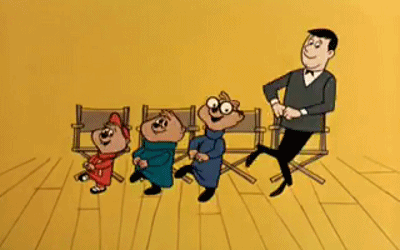 Alvin And The Chipmunks Dancing Beside Man GIF