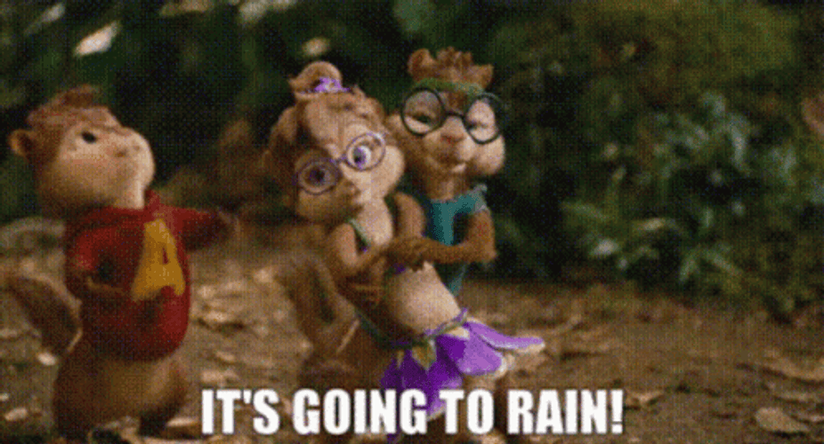 Alvin And The Chipmunks Going To Rain Reaction GIF