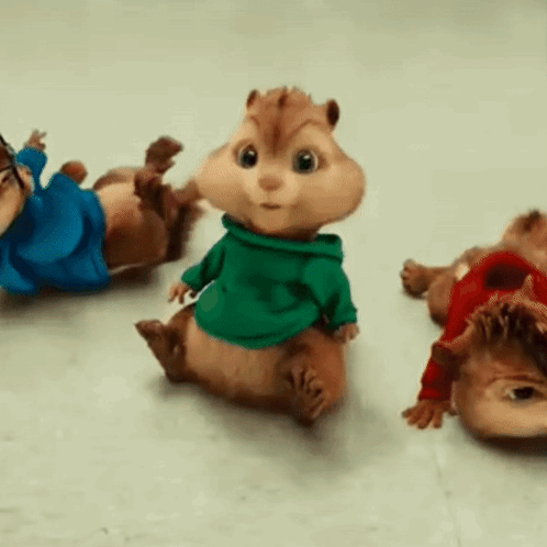 Alvin And The Chipmunks Sitting On Floor GIF